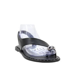 Vicenza Womens Carmel By The Sea Asymmetrical Strap Sandals Black Size 7